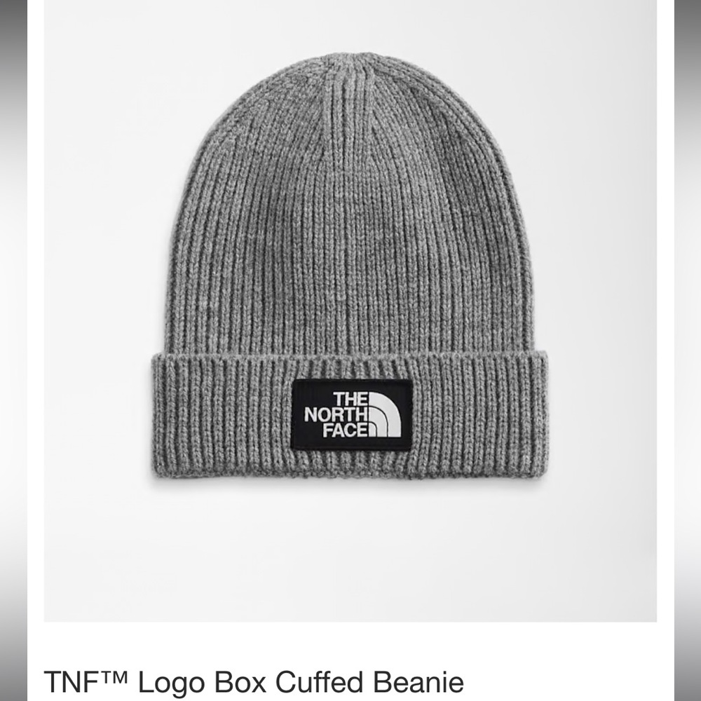 NWT, The North Face Logo Box Cuffed Beanie